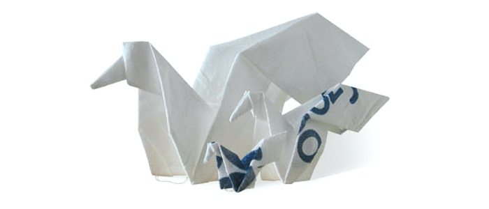 Christina Bruun Olsson, Novozymes, bigbag, fugle, origami