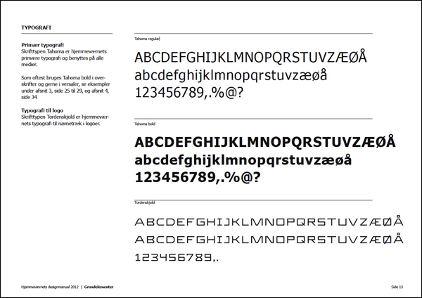 Typografi designguide hjemmeværnet